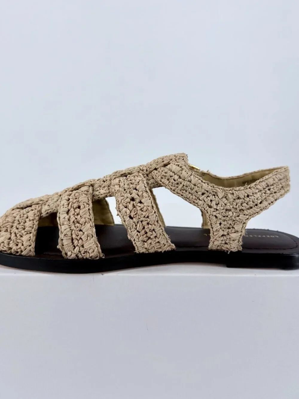 Loeffler Randall Sawyer Raffia Fisherman Sandals 10 NIB Woven Natural